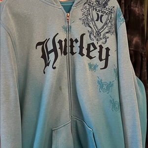 Hurley Blue Zip-Up Hoodie